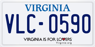 VA license plate VLC0590