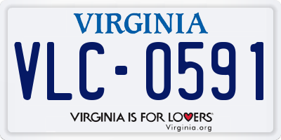 VA license plate VLC0591