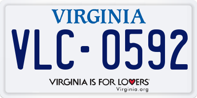 VA license plate VLC0592