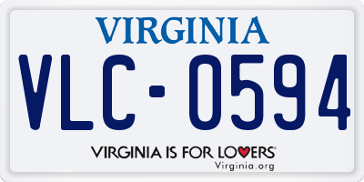 VA license plate VLC0594