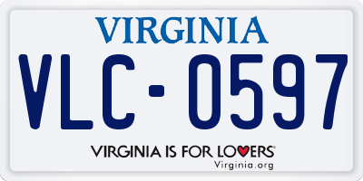 VA license plate VLC0597
