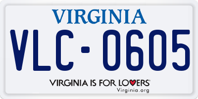 VA license plate VLC0605