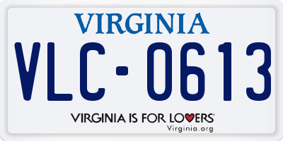 VA license plate VLC0613