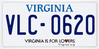 VA license plate VLC0620