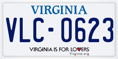 VA license plate VLC0623