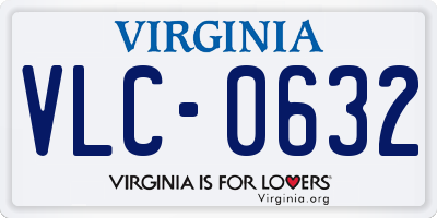 VA license plate VLC0632
