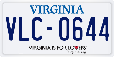 VA license plate VLC0644