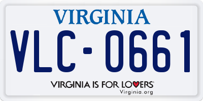 VA license plate VLC0661