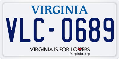 VA license plate VLC0689