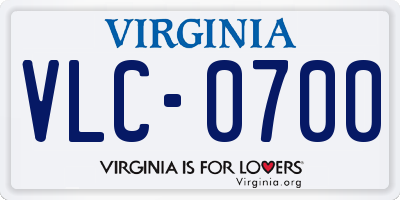 VA license plate VLC0700