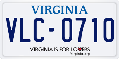 VA license plate VLC0710