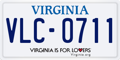 VA license plate VLC0711
