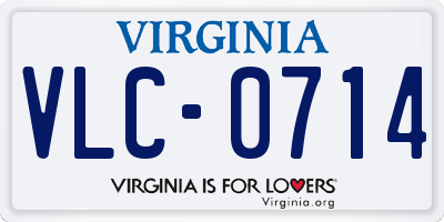 VA license plate VLC0714