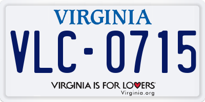 VA license plate VLC0715