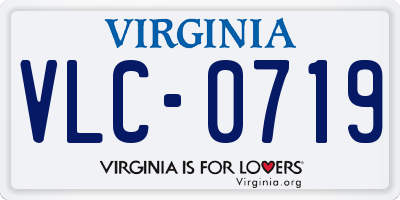 VA license plate VLC0719