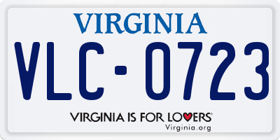 VA license plate VLC0723
