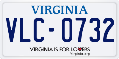VA license plate VLC0732