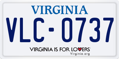 VA license plate VLC0737