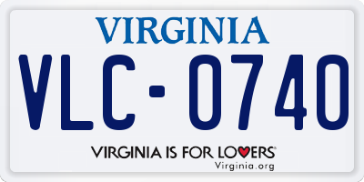 VA license plate VLC0740