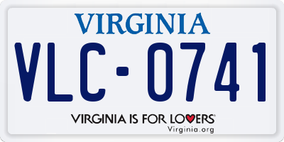 VA license plate VLC0741