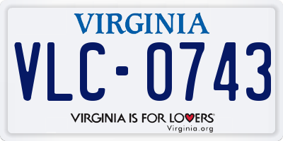 VA license plate VLC0743