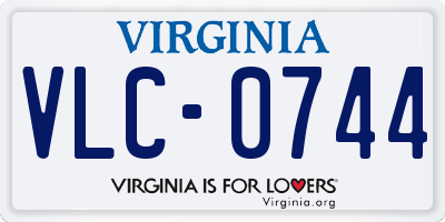 VA license plate VLC0744