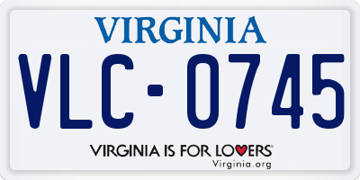 VA license plate VLC0745