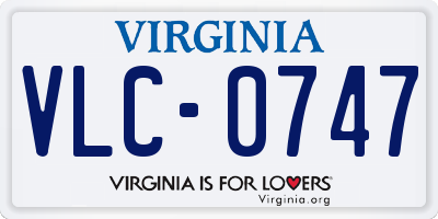 VA license plate VLC0747