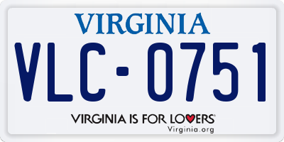 VA license plate VLC0751
