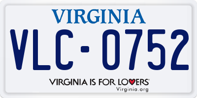 VA license plate VLC0752