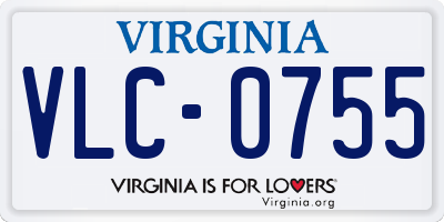 VA license plate VLC0755