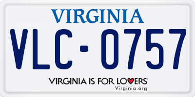 VA license plate VLC0757