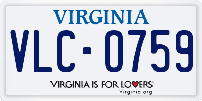 VA license plate VLC0759