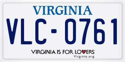 VA license plate VLC0761