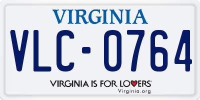 VA license plate VLC0764