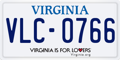 VA license plate VLC0766