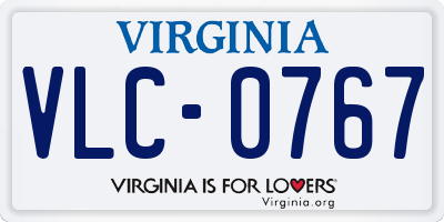 VA license plate VLC0767