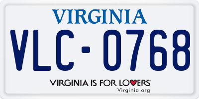 VA license plate VLC0768