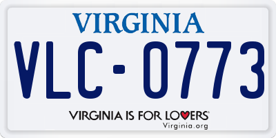 VA license plate VLC0773