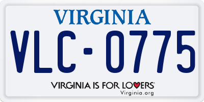 VA license plate VLC0775