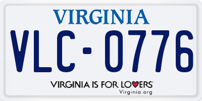 VA license plate VLC0776