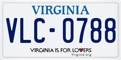 VA license plate VLC0788