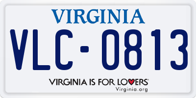 VA license plate VLC0813