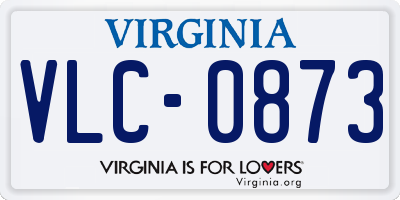 VA license plate VLC0873
