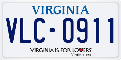 VA license plate VLC0911