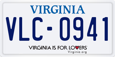 VA license plate VLC0941
