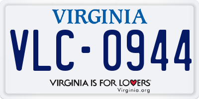 VA license plate VLC0944