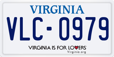 VA license plate VLC0979