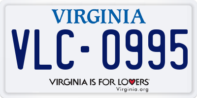VA license plate VLC0995