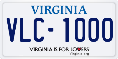 VA license plate VLC1000